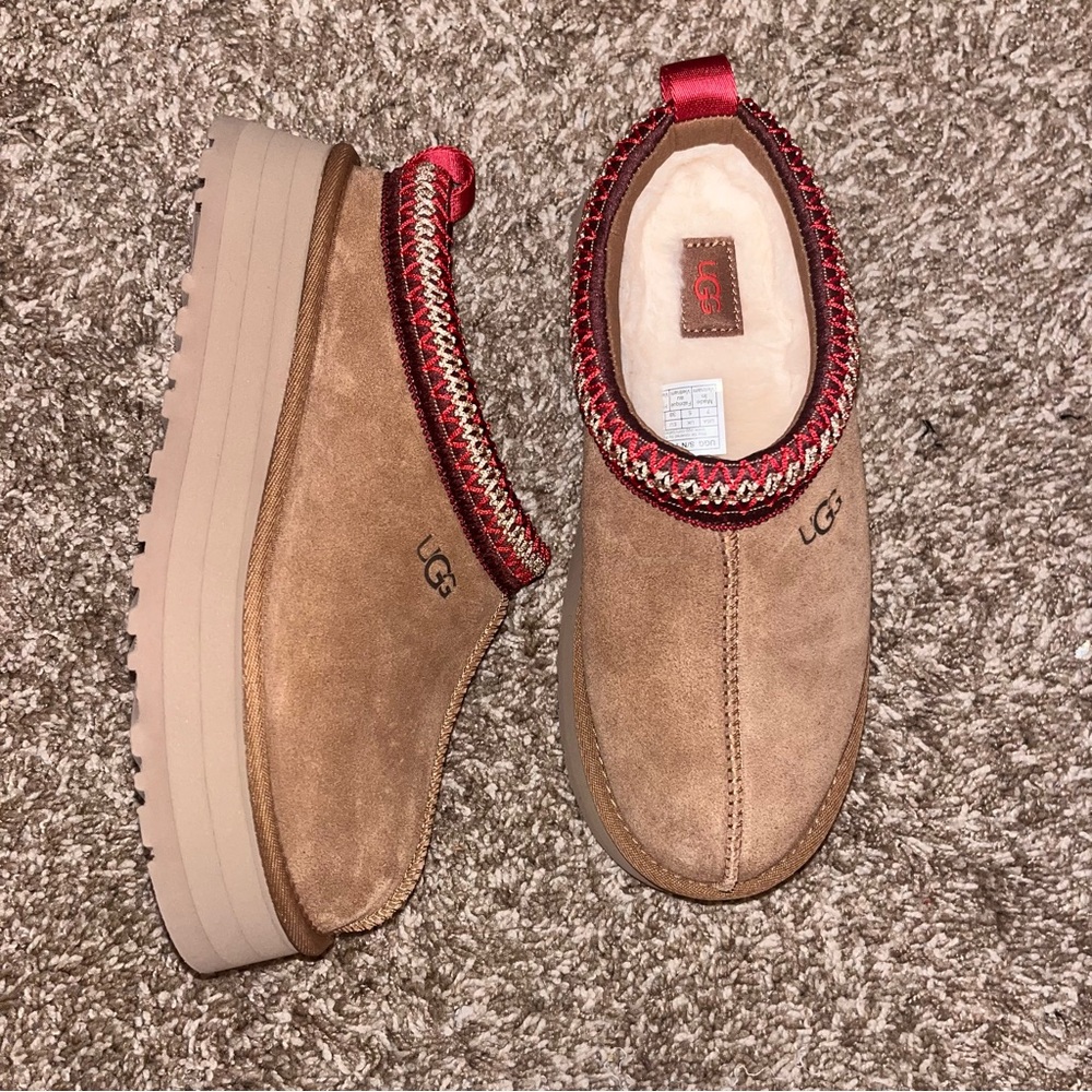Ugg Tazz Like New Authentic Chestnut Platform Slipper